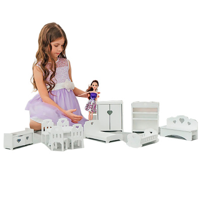 Мебель для кукол 11 предметов белая Pema kids 1